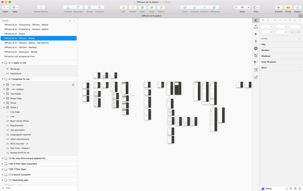 Wireframes in sketch